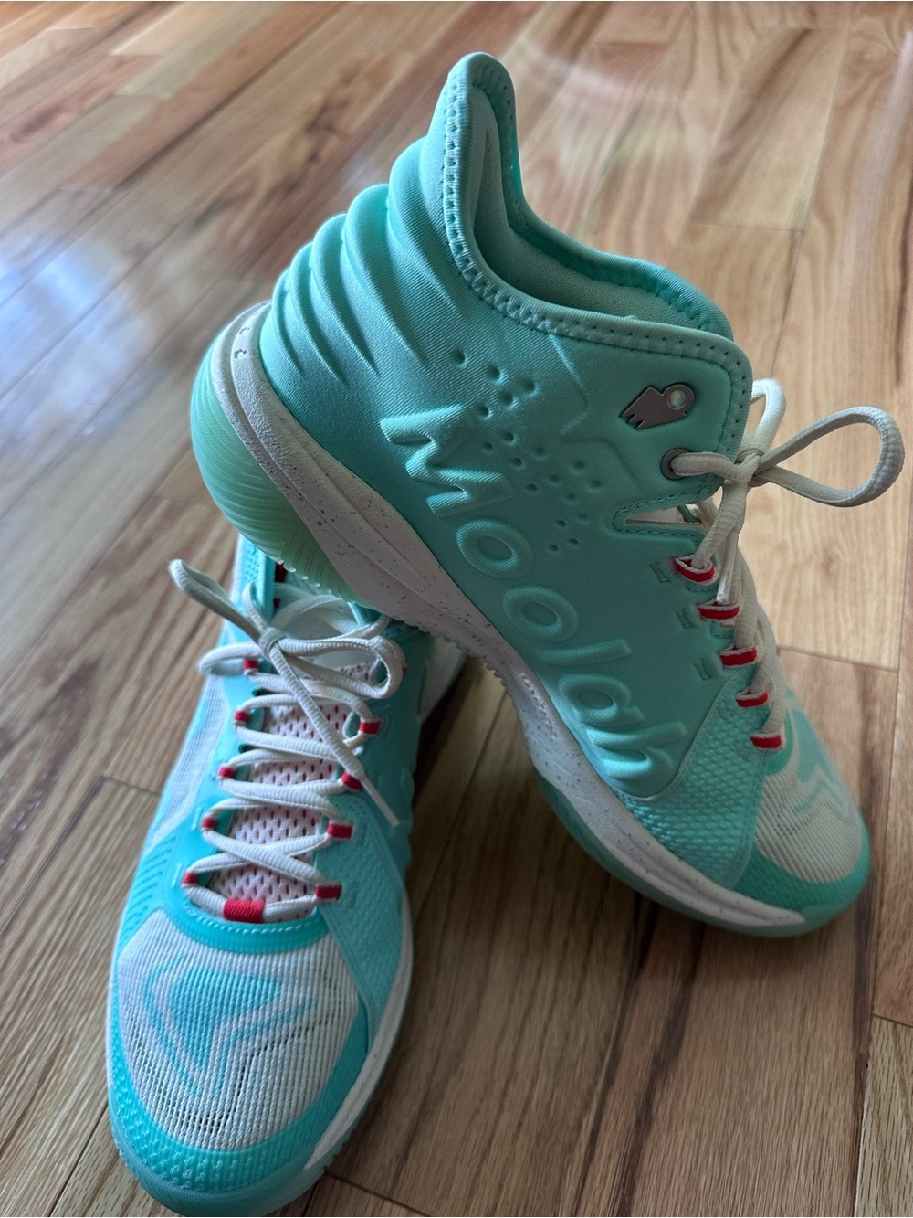 Women’s Moolah Basketball Sneakers in Mint Blue